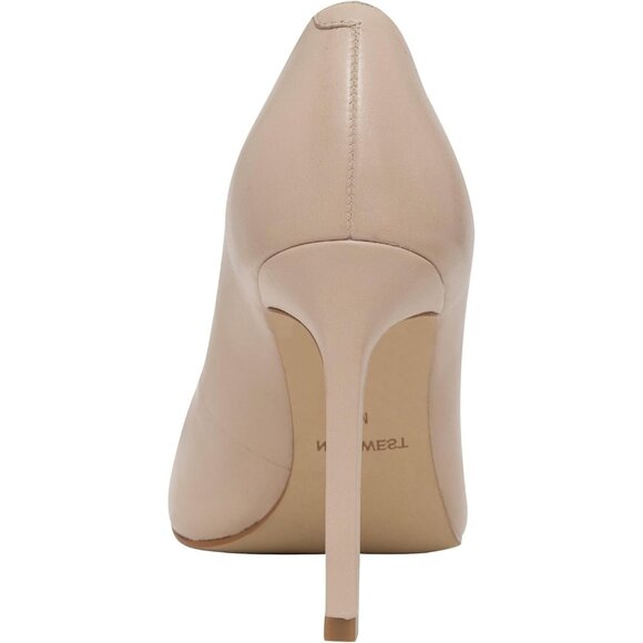 Nine West Women's Ivory Leather Closed Pointed Toe Stiletto High Heel Pump - Picture 3 of 6